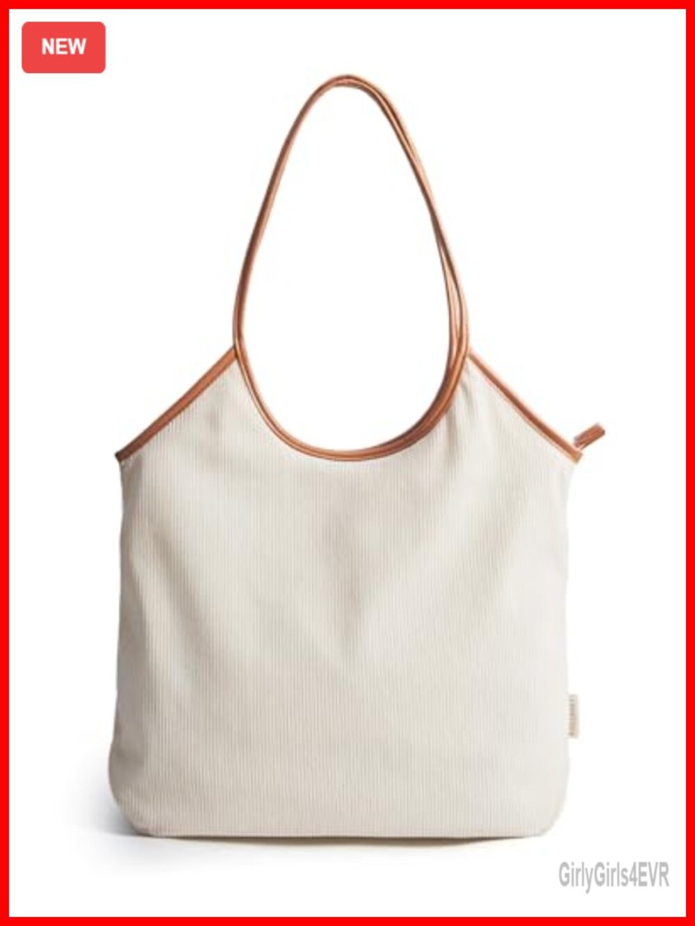 Corduroy Tote Bag for Women with Zipper Casual Shoulder Bag